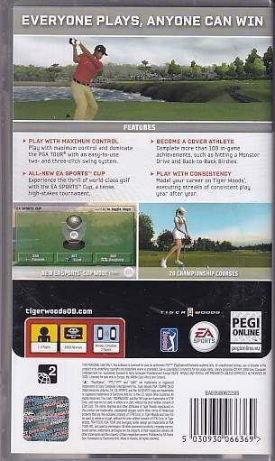 Tiger Woods PGA Tour 09 - PSP (B Grade) (Genbrug)